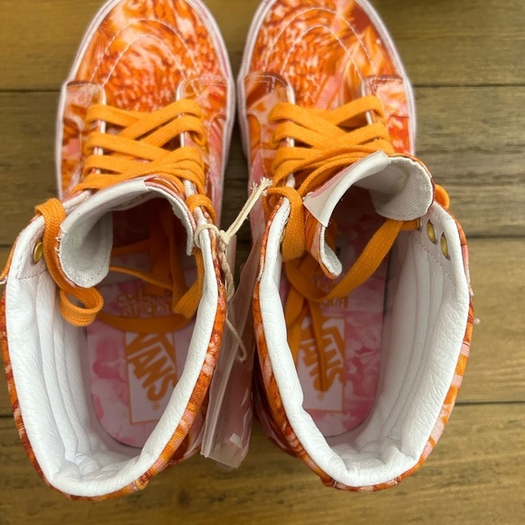 Vans Orange and Pink Marbled Collina Strada High-Top Sneakers Limited Edition - Picture 6 of 8